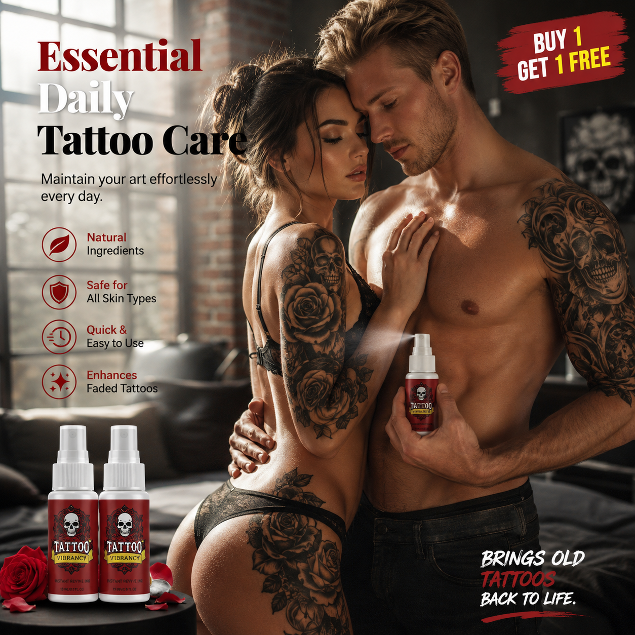 💥 50K+ sold!💉 Tattoo aftercare spray – ultra-fine mist, hydrates, revives ink vibrancy. 50% OFF! 🎨✨🔥Buy 1 Get 1 Free🔥